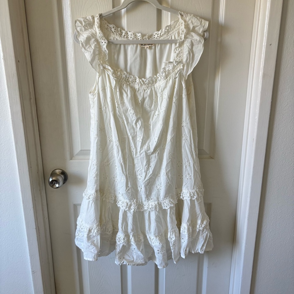 For Love And Lemons Ivory Lace Trim Dress